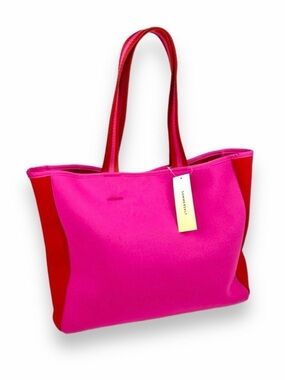 Summersalt Neoprene Beach Tote Pink and Red